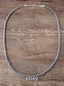 Native American Navajo Pearl Sterling Silver Saucer Bead 24 Necklace Jake