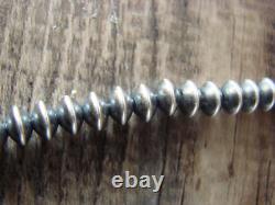 Native American Navajo Pearl Sterling Silver Saucer Bead 28 Necklace Doreen J