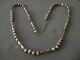 Native American Navajo Pearls Sterling Silver Round & Melon Chain Bead Necklace