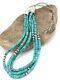 Native American Navajo Sterling Silver 3S 6mm TURQUOISE HEISHI Necklace 28 1343