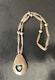Native American Navajo Vintage Sterling Turquoise Shadowbox melon bead Necklace
