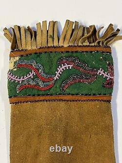 Native American Northeastern Indian Scabbard or Sheath Beaded 1880's Lot#B