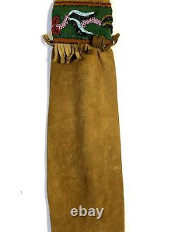 Native American Northeastern Indian Scabbard or Sheath Beaded 1880's Lot#B
