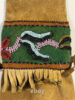 Native American Northeastern Indian Scabbard or Sheath Beaded 1880's Lot#B