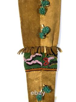 Native American Northeastern Indian Scabbard or Sheath Beaded 1880's Lot#B