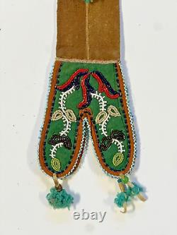 Native American Northeastern Indian Scabbard or Sheath Beaded 1880's Lot#B