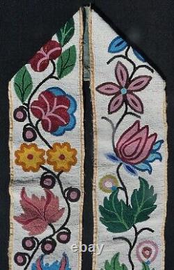 Native American Ojibway Early 19c. Beaded Bandolier Bag Fabulous Ethno Artifact