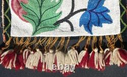 Native American Ojibway Early 19c. Beaded Bandolier Bag Fabulous Ethno Artifact