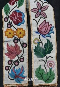 Native American Ojibway Early 19c. Beaded Bandolier Bag Fabulous Ethno Artifact