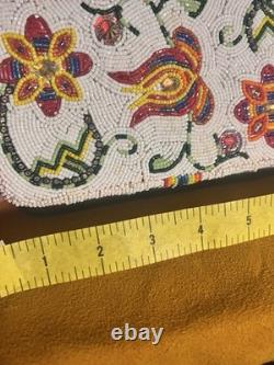 Native American Ojibwe Floral Beaded Clutch purse Wallet Gala Contemporary Art
