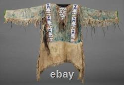 Native American Powwow War Shirt Beaded Detail Indigenous Tribal Beadwork NBS273