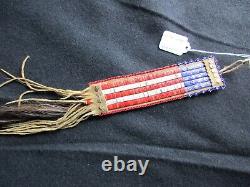 Native American Quilled & Beaded Drop, Flag Motiff Tomahawk Drop, Sd-042307601