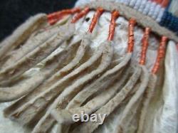 Native American Quilled & Beaded Pipe Bag, Rare Buffalo Chanupa Bag Sd-03713