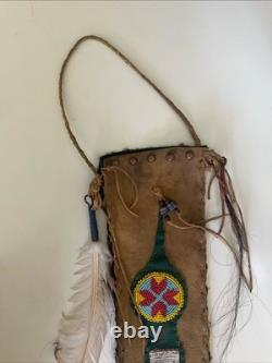 Native American Rare Antique Beaded Pipe Bag
