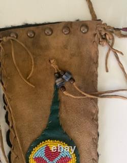 Native American Rare Antique Beaded Pipe Bag