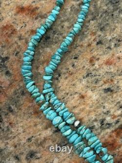 Native American Rare Carico Lake Turquoise Necklace, Polished, Navajo SS
