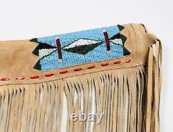 Native American Rifle Scabbard Sioux Style Indian Beaded Suede Leather S504