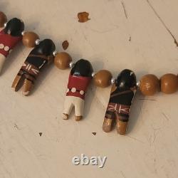 Native American Santo Domingo Kewa Wood Hand Carved Storyteller Necklace Vintage