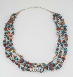 Native American Santo Domingo Multi Stone BEAD TREASURE Necklace