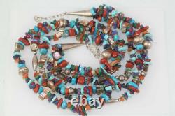 Native American Santo Domingo Multi Stone BEAD TREASURE Necklace