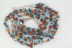 Native American Santo Domingo Multi Stone BEAD TREASURE Necklace