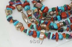 Native American Santo Domingo Multi Stone BEAD TREASURE Necklace