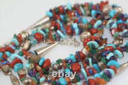 Native American Santo Domingo Multi Stone BEAD TREASURE Necklace