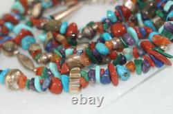 Native American Santo Domingo Multi Stone BEAD TREASURE Necklace