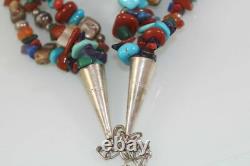 Native American Santo Domingo Multi Stone BEAD TREASURE Necklace