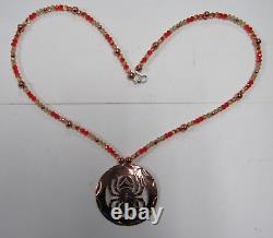 Native American Seminole Handmade Spider Medallion Beaded Necklace C Johnson