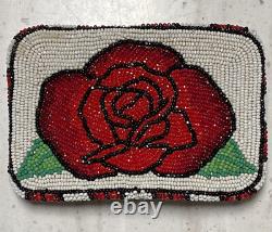 Native American Shoshone Rose Hand Beaded Flower Belt Buckle