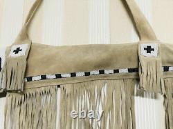 Native American Sioux Beaded Riffle Scabbard Handmade Buckskin Hide Gun Cover