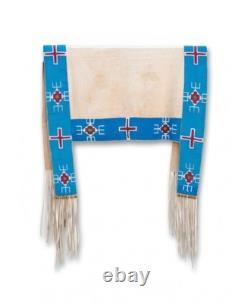 Native American Sioux Lakota Leather Saddle Blanket Buffalo Hide Handmade Beaded