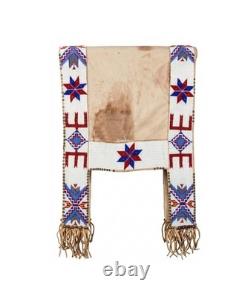 Native American Sioux Lakota Leather Saddle Blanket Buffalo Hide Handmade Beaded