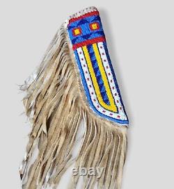 Native American Sioux Style Indian Beaded Knife Cover Leather Knife Sheath S823