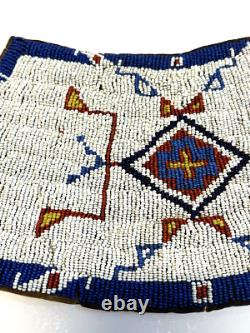 Native American Sioux or Crow Ceremonial Beaded Dance Cuffs Early 1900's COA