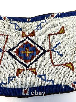 Native American Sioux or Crow Ceremonial Beaded Dance Cuffs Early 1900's COA