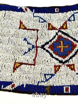 Native American Sioux or Crow Ceremonial Beaded Dance Cuffs Early 1900's COA