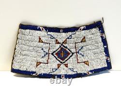 Native American Sioux or Crow Ceremonial Beaded Dance Cuffs Early 1900's COA
