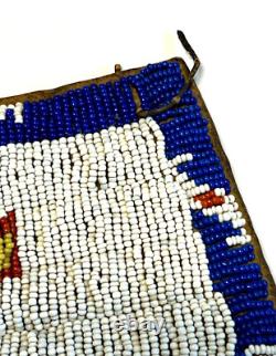 Native American Sioux or Crow Ceremonial Beaded Dance Cuffs Early 1900's COA