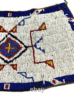 Native American Sioux or Crow Ceremonial Beaded Dance Cuffs Early 1900's COA