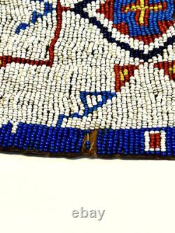 Native American Sioux or Crow Ceremonial Beaded Dance Cuffs Early 1900's COA