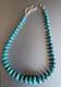 Native American Southwest Turquoise Beaded Necklace 19 Sterling Silver. 925