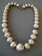 Native American Sterling Silver Navajo Pearls Stamped Graduated Bead Necklace DJ