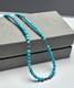 Native American Sterling Silver SLEEPING BEAUTY Turquoise Beaded Necklace 18 in