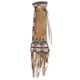 Native American Style Beaded Pipe Bag Handmade Leather Tobacco Pouch with fringe
