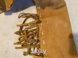 Native American Style Beaded Suede Leather Rifle Scabbard Gun Case Fringe Sioux