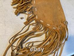 Native American Style Beaded Suede Leather Rifle Scabbard Gun Case Fringe Sioux