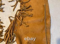 Native American Style Beaded Suede Leather Rifle Scabbard Gun Case Fringe Sioux