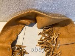 Native American Style Beaded Suede Leather Rifle Scabbard Gun Case Fringe Sioux